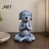 Dekorative Skulptur für Außenbereiche Tierfigur für Meditation Ornament, Harz Zen Statue, Stressabbau Sitzende Niedliche Gartengestaltung