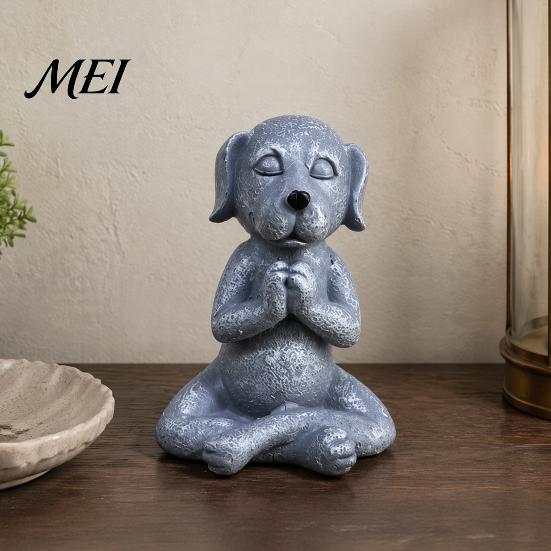 Dekorative Skulptur für Außenbereiche Tierfigur für Meditation Ornament, Harz Zen Statue, Stressabbau Sitzende Niedliche Gartengestaltung