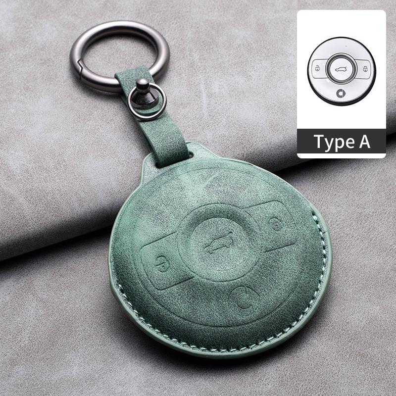 Sheepskin Car Key Case Cover For Mercedes Benz Smart Fortwo 1 BRABUS 1 Benz SMART 2022 2023 Protector Holder Shell Accessories