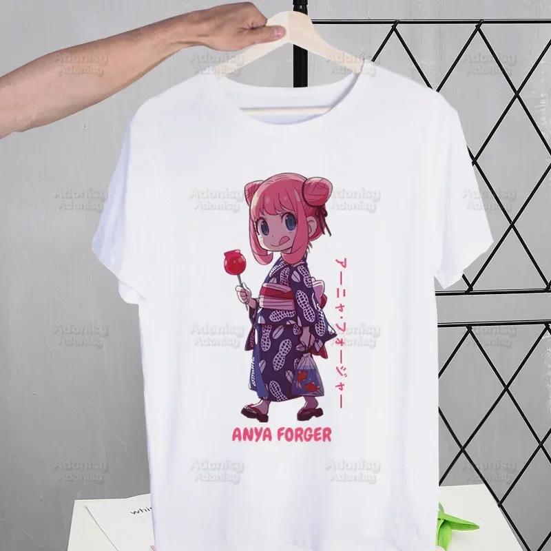 Anya Forger Printed T Shirt Men Yor Forger Tops Tees Harajuku Spy X FAMILY Tshirt Streetwear Hip Hop Male T-shirts