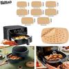 Papel Quadrado para Air Fryer Descartável Papel Manteiga para Air Fryer Revestimentos Antiaderentes Revestimentos para Vaporizador Para Forno Micro-ondas Cesto de Cozimento a Vapor