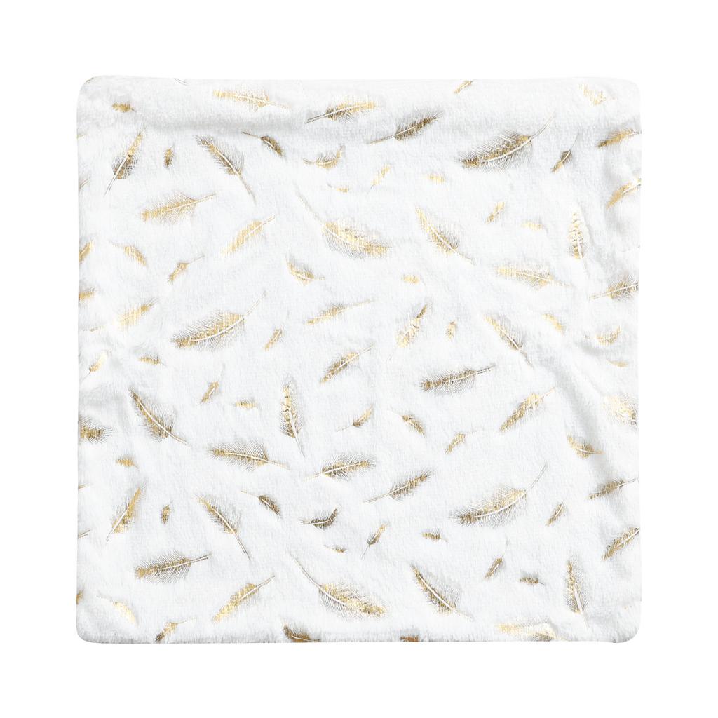 Decorative Pillowcase, Feathers, White