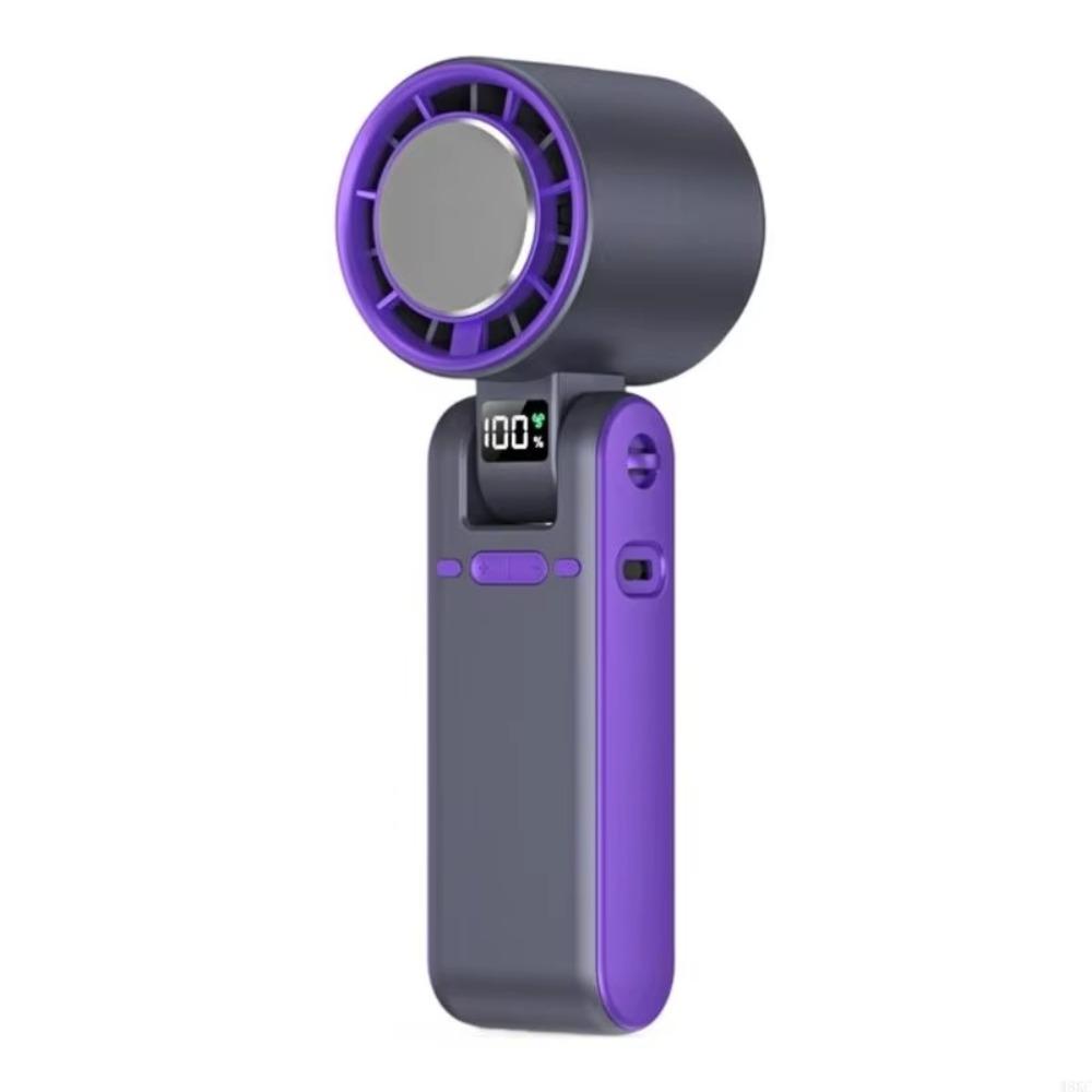 LED Display Portable Fan Powerful Handheld Electric Fan Turbo Quiet Fan  Home Use