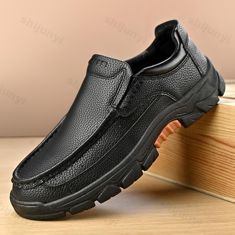Herren Freizeitschuhe aus Leder 2025 Herbst Bequem Rutschfest Outdoor Slipper Britischer Stil Weiche Sohle Klassische Herren Laufschuhe
