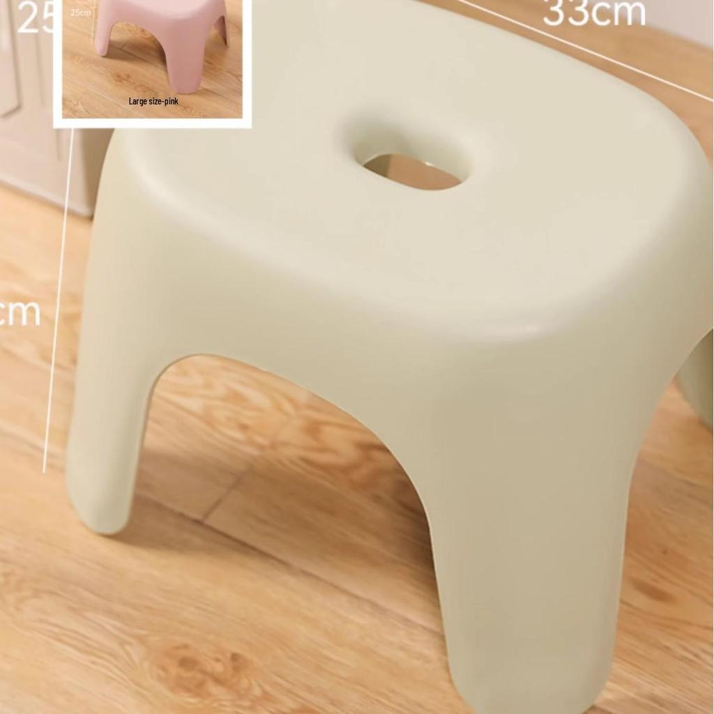 Durable Plastic Low Stool for Bath and Living Room