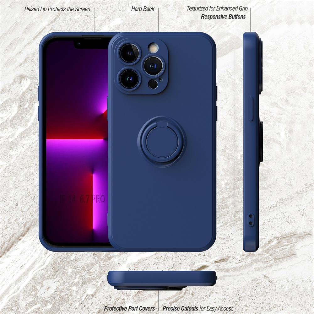 Kryty na telefon z tekutého silikonu s magnetickým kroužkem pro IPhone 15 14 13 12 11 Pro Max Mini X XS XR 8 7 Plus Nárazuvzdorný zadní kryt