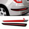 1pair Black Red Trim Durable Protection Strips for Front & Rear Bumpers Easy Installation Universal Car Bumper Protection Strips