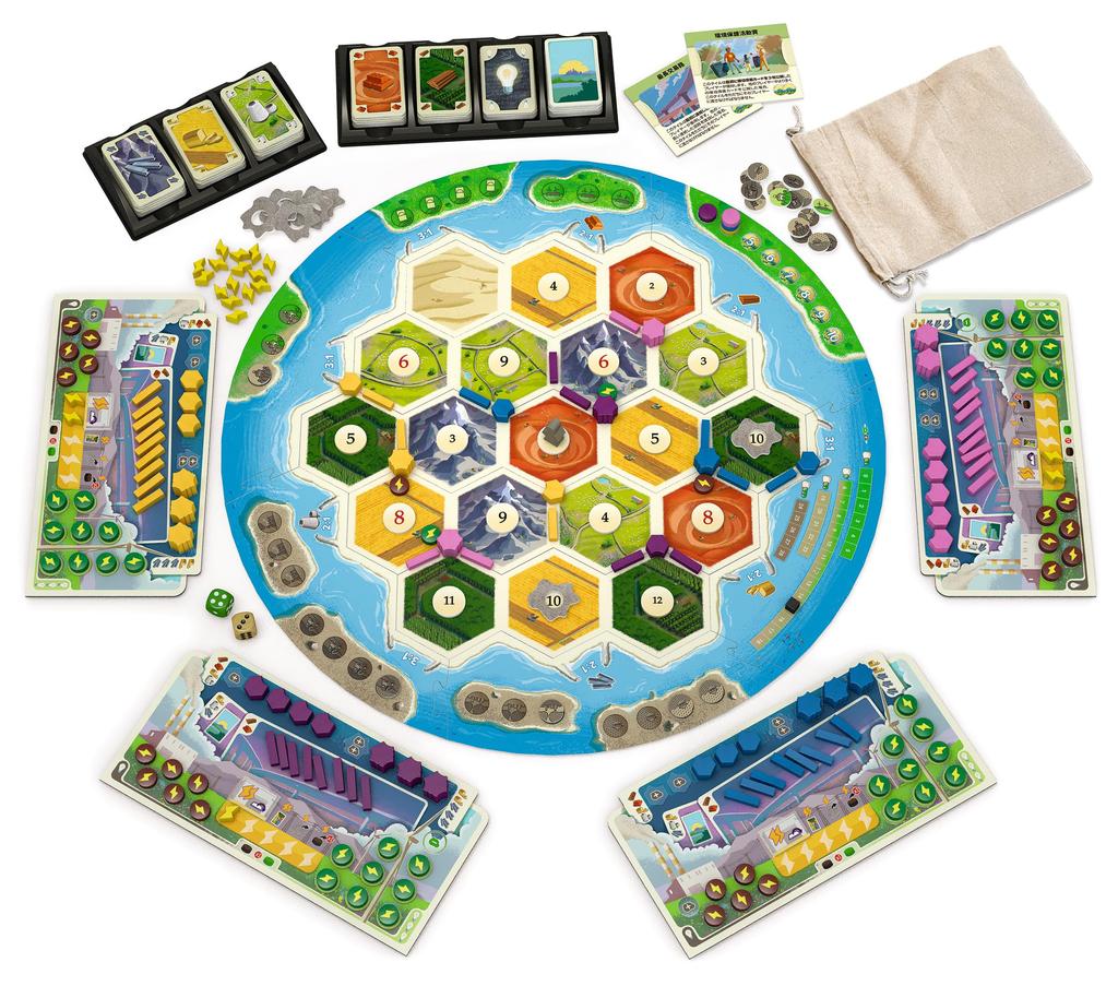 GP Catan Energy Edition Board x 4543471004406 Game, 29.5cm (length) 29.5cm (width), Plastic/Wood/Paper,