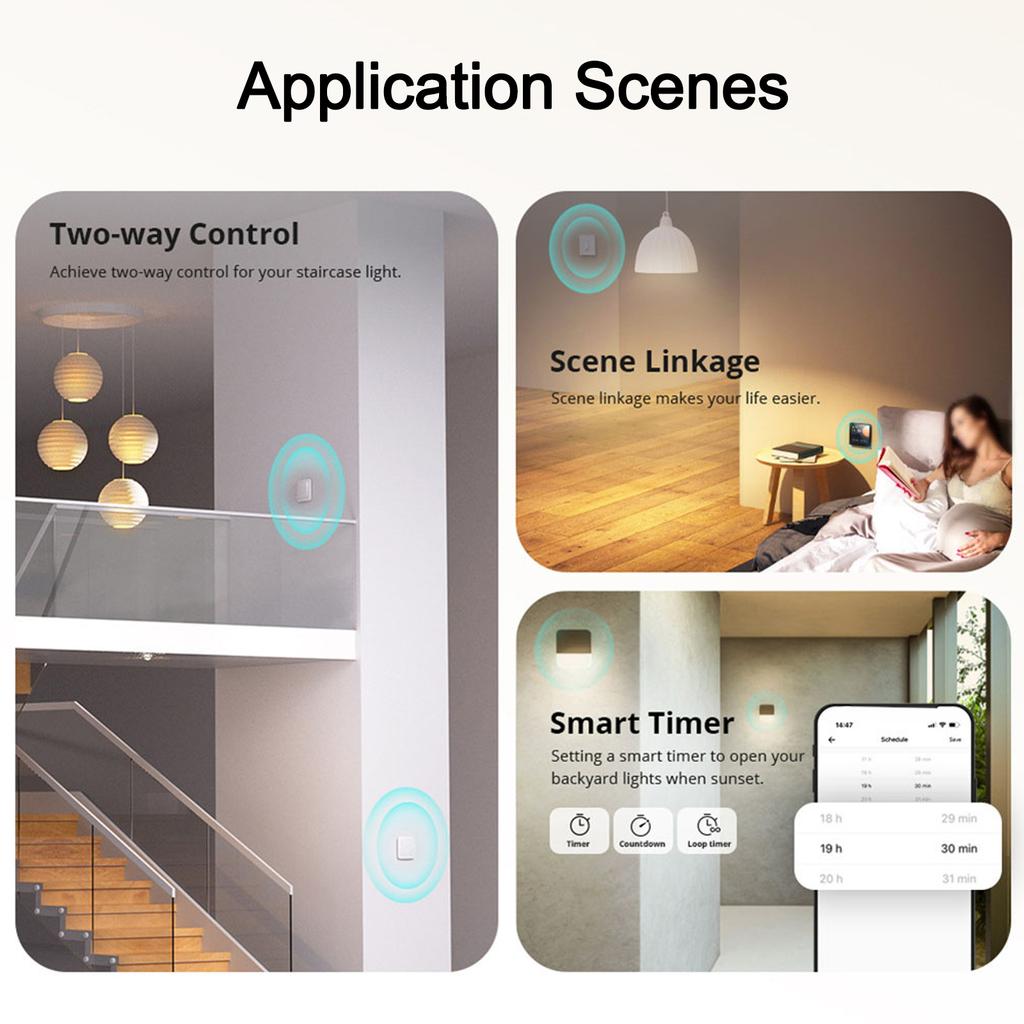 For ZigBee ZBMINI L2 Smart Switch Module for Voice Control No Neutral Wire Needed Compatible with Timers and Scenes