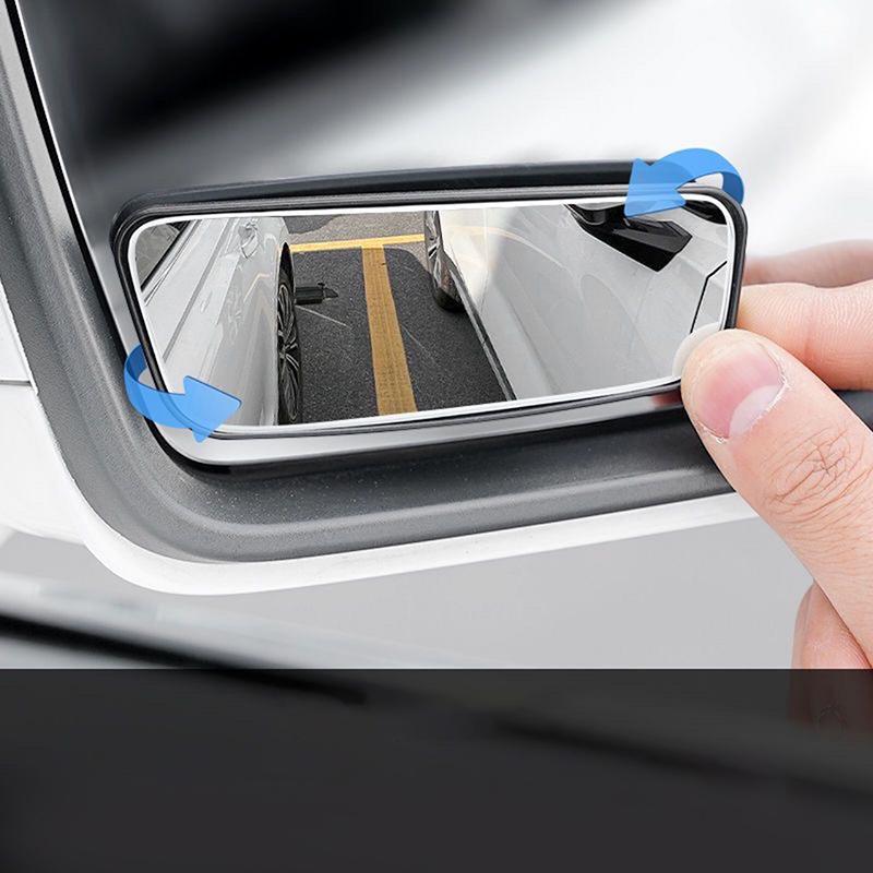 2Pcs Car Rearview Mirror Blind Spot Mirror Front Rear Wheels 360 Degree Adjustable Car Rearview Convex Mirror Wide Angle Mirrors