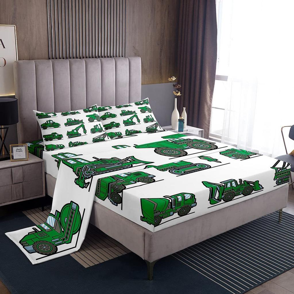 Christmas dog pattern mattress four-piece bedding set bedroom dormitory bedding decoration