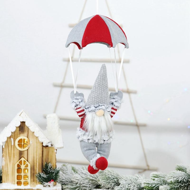Gnome Figurine Skydiving Gnome Doll On The Table Shelf Desktop Parachute Tomte Plush Gnome Gifts Themed Tree Decor