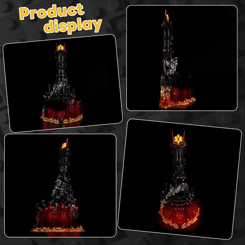Kyglaring LED Light Kit suitable for Lego 10333 The Lord of the Rings: Barad-dûr Building Block Decorative Lamp No Lego Building