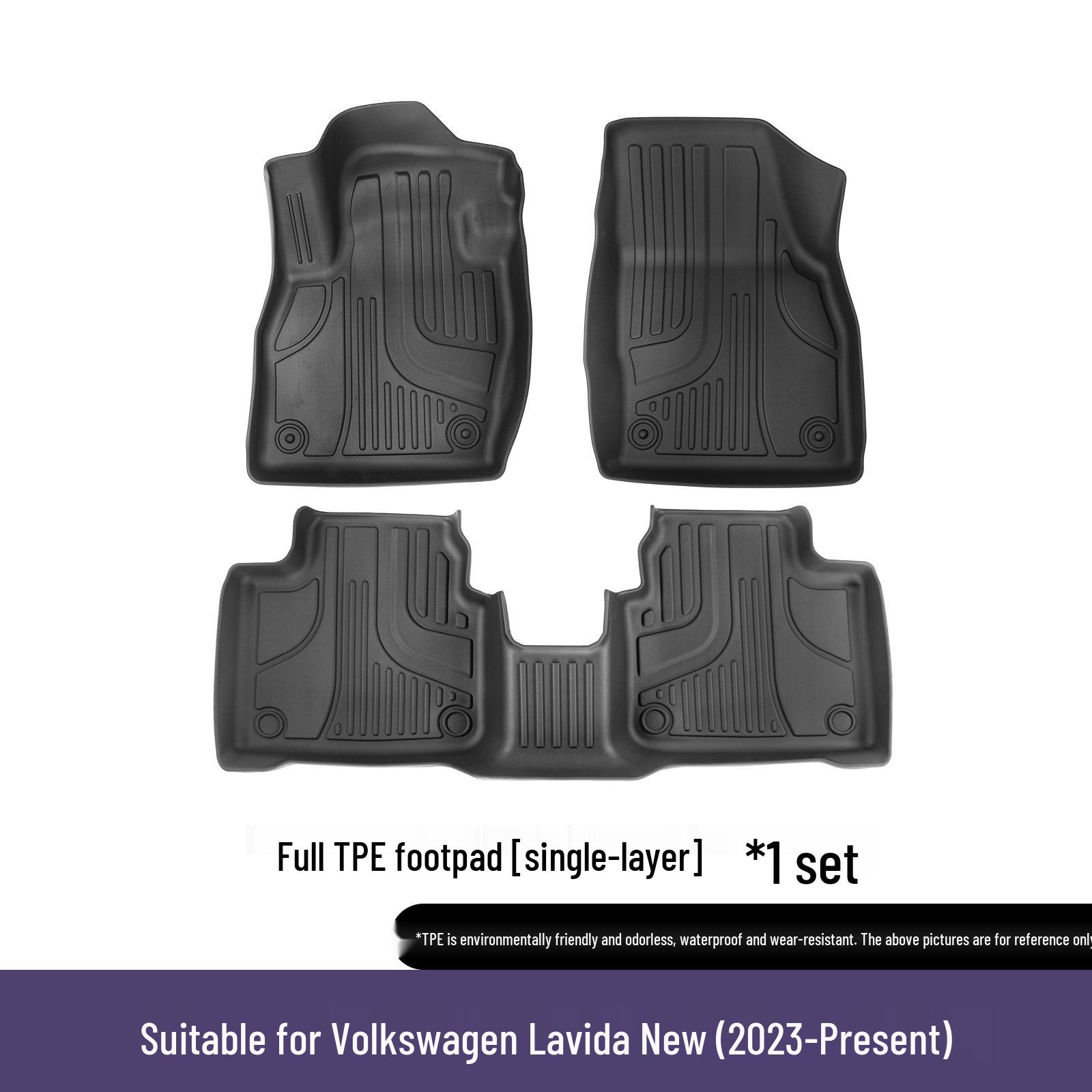 Volkswagen Lavida XR All-Weather TPE Waterproof Car Floor Mats – Wear-Resistant and Eco-Friendly.