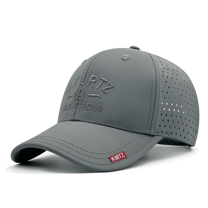 Grote Maat Heren Zomer Sneldrogende Pet Grote Hoofd 65cm Ademend Mesh Snapback Hoed Buiten Sport Zonbescherming Zonnehoed 55-59cm grijze kleur