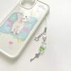 Colorful Keychain Elegant Beaded Four Leaf Clovers Phone Pendant Bag Charm Stylish Accessory for Fashion Enthusiasts