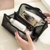 Neue Kosmetiktasche mit großem Fassungsvermögen aus Mesh, transparent, Waschtasche, Reise-Kosmetiktaschen, Damen-Handheld-Make-up-Beutel, Reise-Toilettentasche