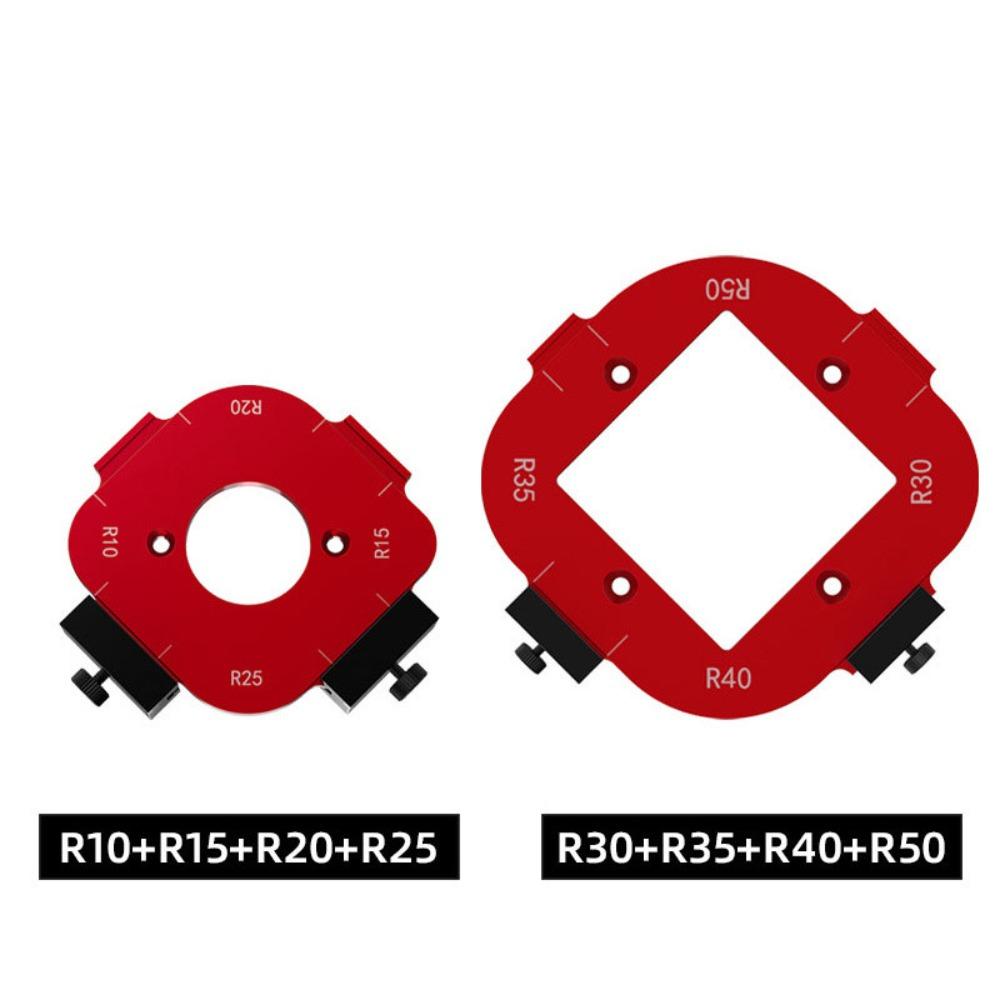 1/2Pcs Reusable Arc Angle Positioning Template Aluminum Alloy R10-R50 Radius Jig  Woodworking