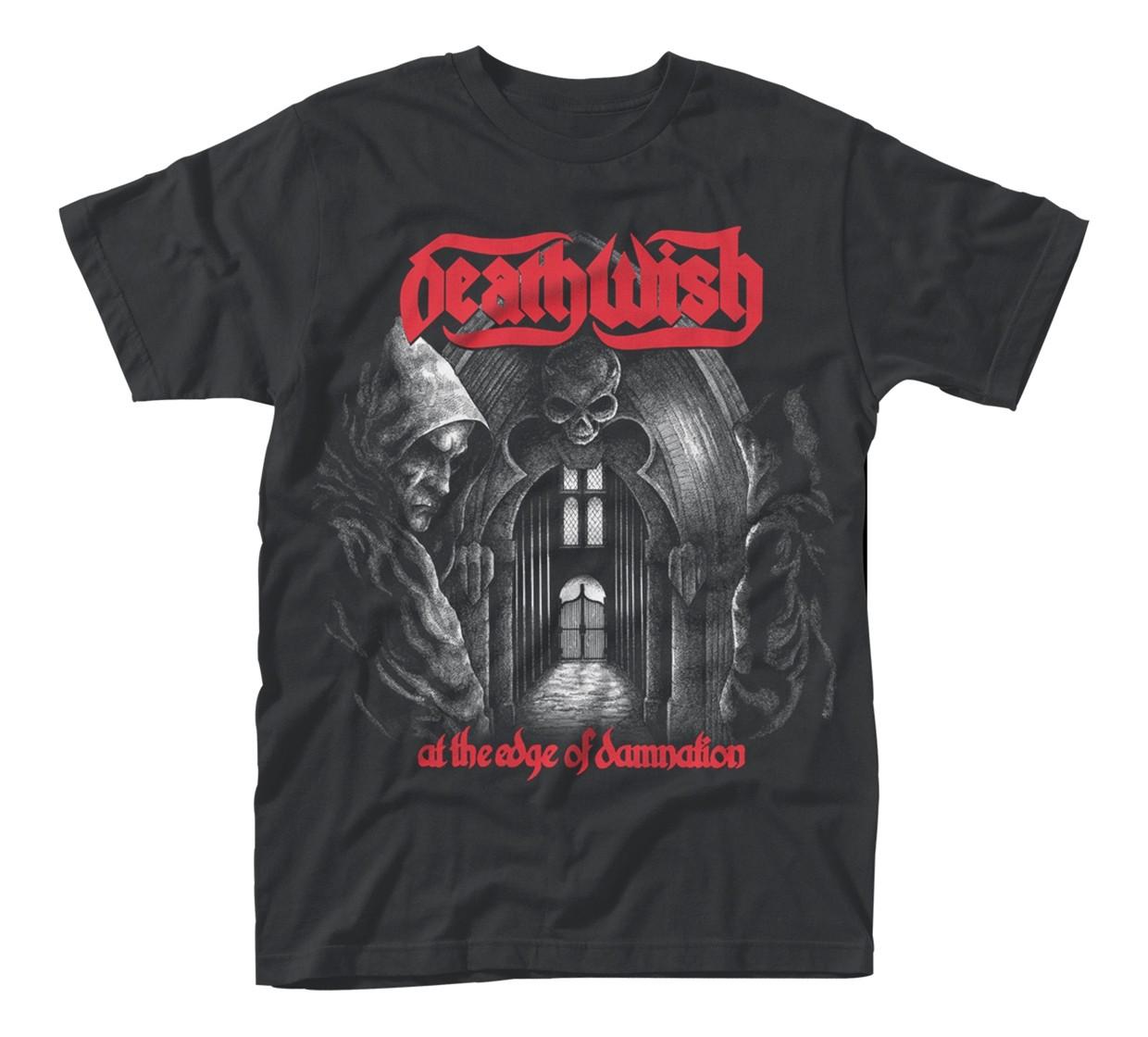 DEATHWISH - AT THE EDGE OF DAMNATION BLACK T-Shirt Small S