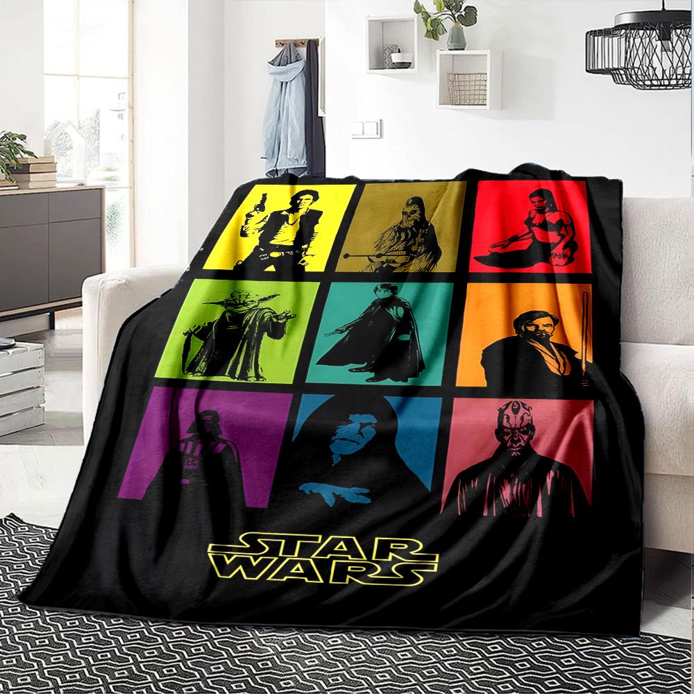 Star Wars Blanket Ultra-Soft Great for Seaside Sofa Chair Four Seasons Multipurpose Playful Design Ideal Gift for Friends Family Couples Picnic
