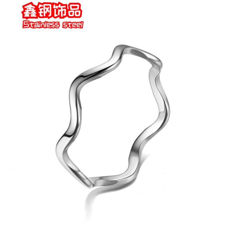 Light luxury titanium steel ring women's non-fading design sense niche hip-hop women's fine plain ring ins style