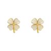 Opal Four-Leaf Clover Stud Earrings, Japanese And Fresh Light Luxury Retro High-End Earrings, Women'S Fashion Versatile Earrings