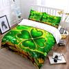 Lucky Clover Decorative Set Bedding Set with 1 Duvet Cover 2 Pillowcases Single Double King Queen Gift
