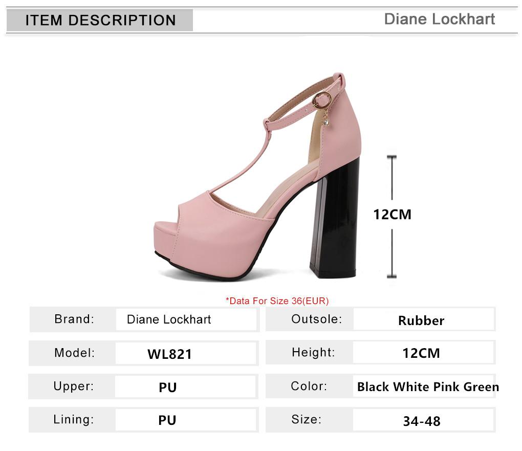 Fashion Summer Super High-heeled Sandals Women Platform Thick Heels Sexy Fish Mouth T-Band Strap Buckle Fashion Shows Party Shoes Ladies
