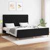 Vidaxl Bed Frame Without Mattress, Black, 160X200 Cm, Upholstered