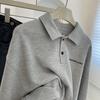 Retro Loose Long Sleeve Polo Sweatshirt - Casual Versatile Student Top