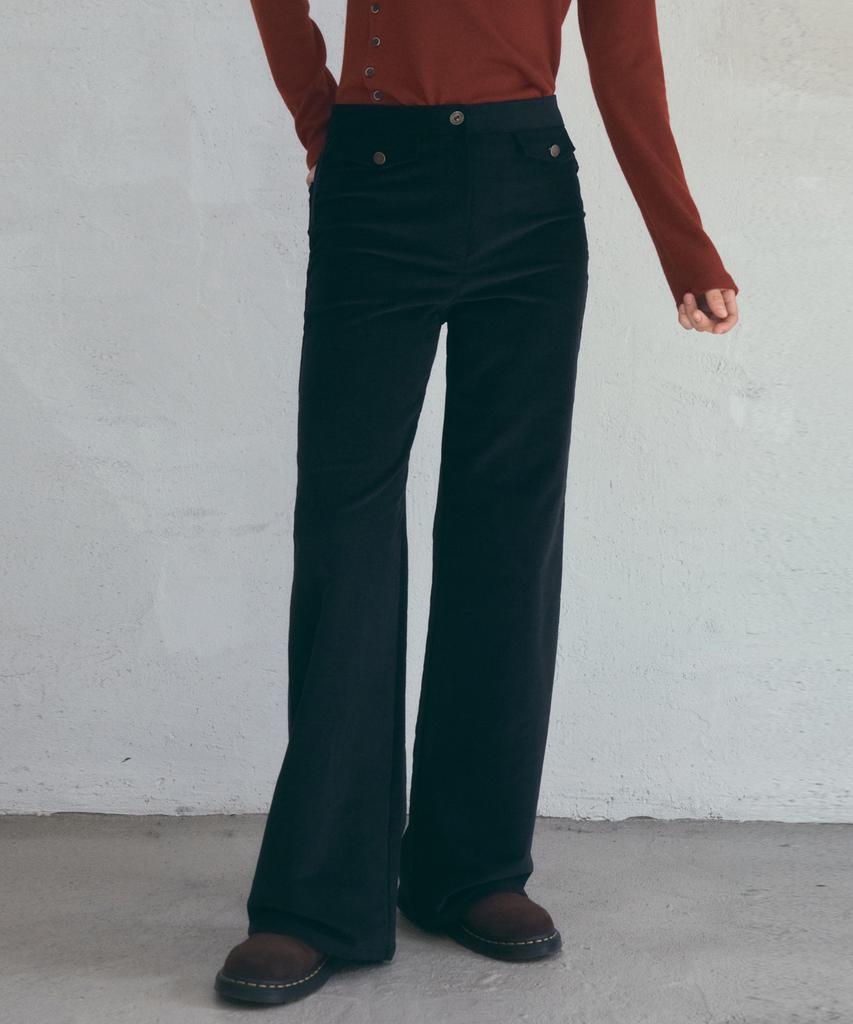 Aueonoseuteljia Twin Flap Corduroy Pants_Black(O25-Pt15)