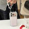 Red Heart Bear Charm Phone Case for iPhone 17/16 Pro Max/15/14
