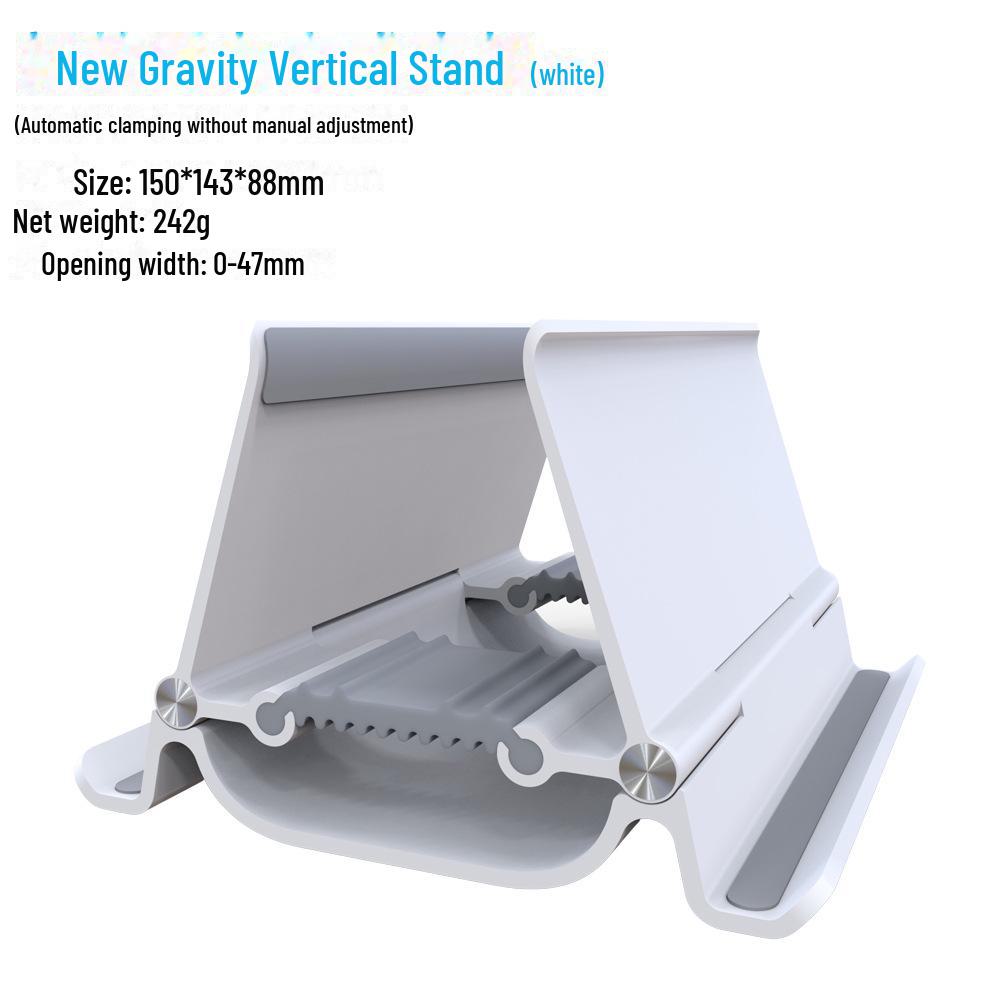 3-in-1 Aluminum Vertical Stand for Laptop, Tablet, and Phone Storage