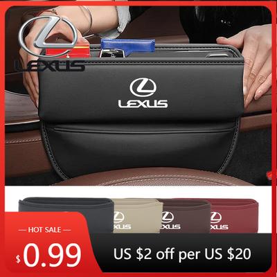 Interior Stickers Leather Car Seat Gap Organizer Box Leak-proof Storage Bag For RX300 IS200 IS250 ES350 Ct200h UX250h NX30