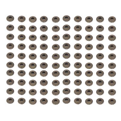 100 peças Contas Espaçadoras de Bronze Antigo Diâmetro do Furo 3mm DIY Artesanato Liga de Zinco Contas Espaçadoras para