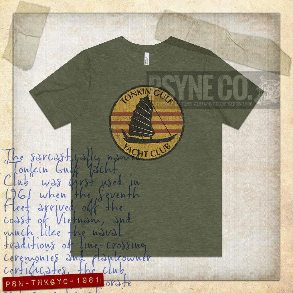 Tonkin Gulf Yacht Club 1961 Vintage Men s T shirt L