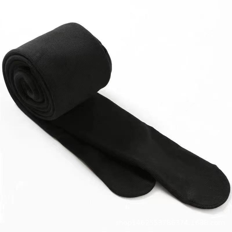High Waist Cotton Vertical Stripe Fleece Lined Thickened Leggings Women's Autumn Winter Pantyhose One Piece Pants