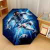Lionel Messi Automatic 3‑Fold Umbrella 8‑Rib Windproof Folding Umbrella Sun Rain Protection For Outdoor Travel Daily Use