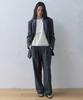 Letual One-Pleat Wide Slacks_Charcoal
