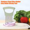 Onion Slicer Holder 10 Stainless Steel Prongs Non-Slip Grip Vegetable Cutter for Onions Potatoes Tomatoes Lemons Meat Durable Kitchen Tool