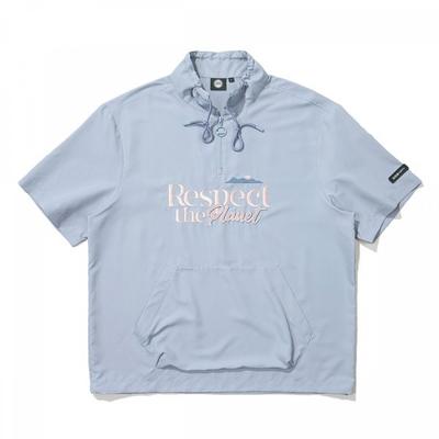 Bbc Earth Planet Embroidery Short Sleeve Anorak  Blue    Albert