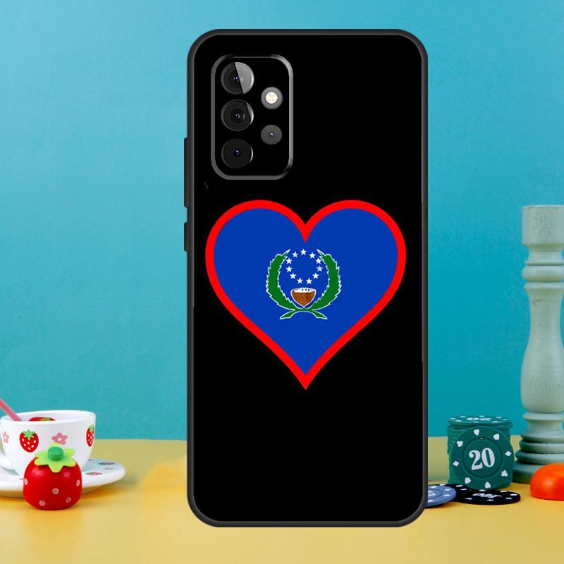 Pohnpei Ponape Flag Case For Samsung Galaxy A25 A54 A34 A14 A52 A32 A12 A13 A33 A53 A15 A16 A36 A56 A26 A05 A35 A55