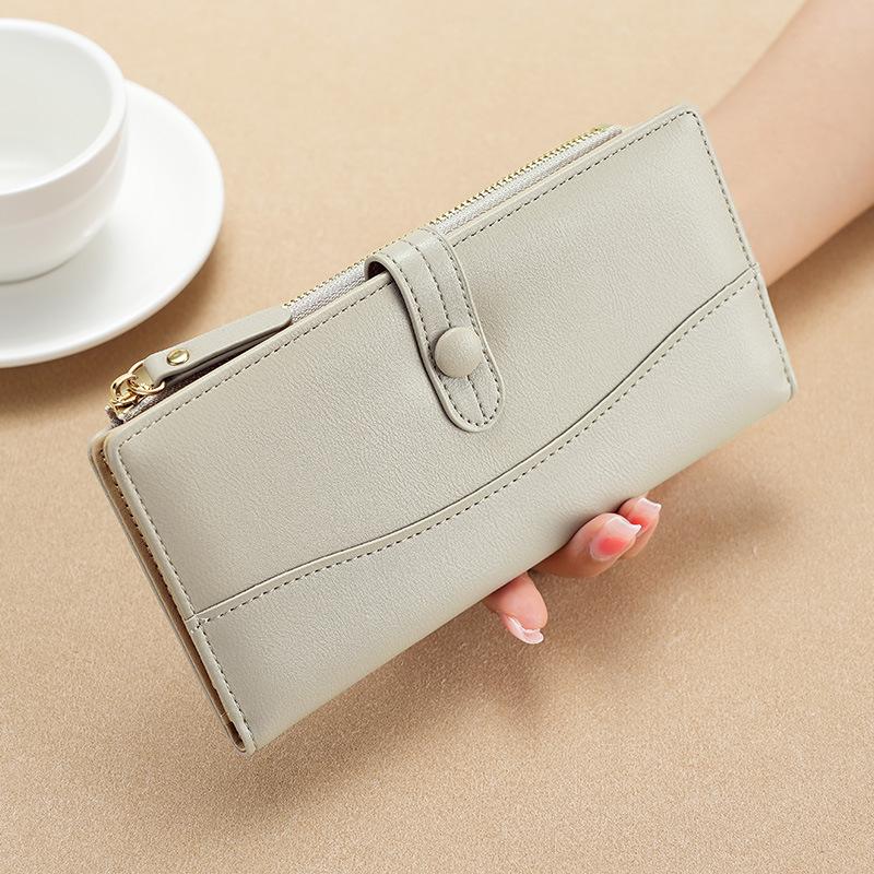 Damen Geldbörse Lang Modisch Reißverschluss Mehrere Fächer Münzfach