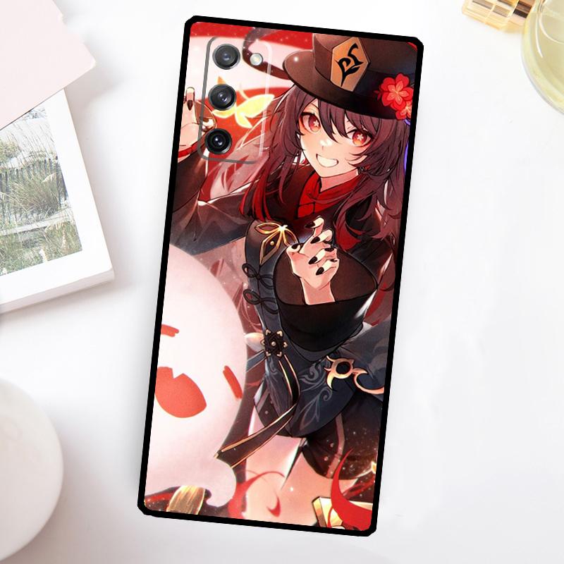 Genshin Impact Hutao Case For Samsung Galaxy S24 S23 S22 Ultra S21 S20 FE Note 10 Plus Note 20 S8 S9 S10 Cover