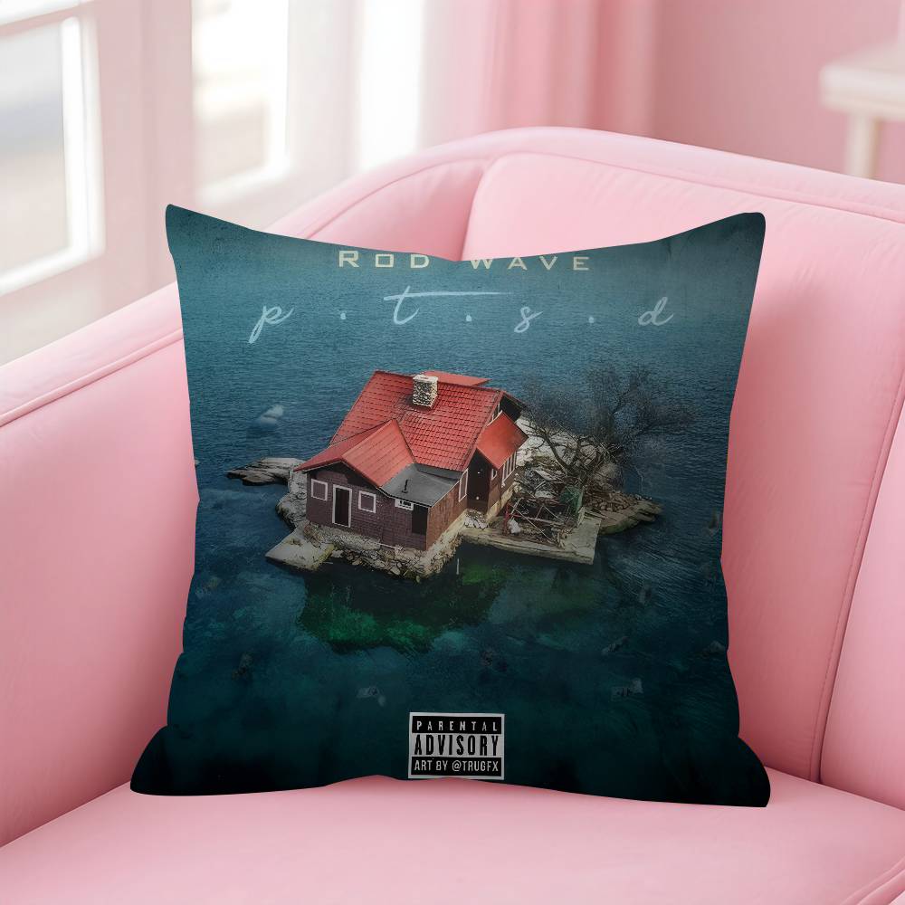 Hip Hop Rapper Rod Wave Pillow Cover Sofa Cushion Cover Home Room Decoration Children Gift