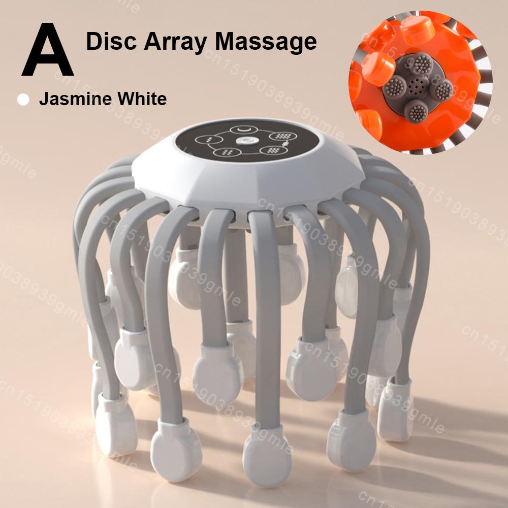 20 Octopus Claw Head Massager Electric Red Light Therapy Relief Scalp Massage Stimulators Orange Vibration Hair Head Massager