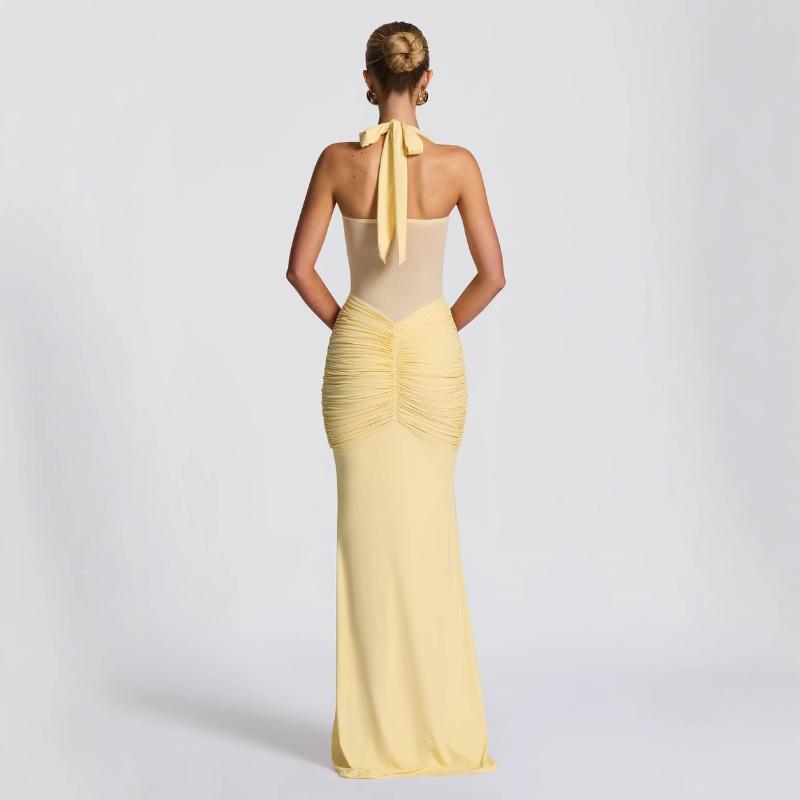 Europäischer und amerikanischer Stil Netz Meerjungfrau Weste Slim Fit Hüftbetontes Kleid