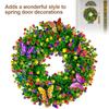 48CM Artificial Eucalyptus Wreath Sping Door Garland Butterfly Flower Wreath for Wall Window Farmhouse Party Holiday Home Decor