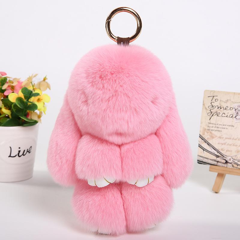 Rabbit Pendant Imitation Rex Rabbit Hair Cute Plush Doll Rabbit, Dead Rabbit Keychain Bag Pendant Car