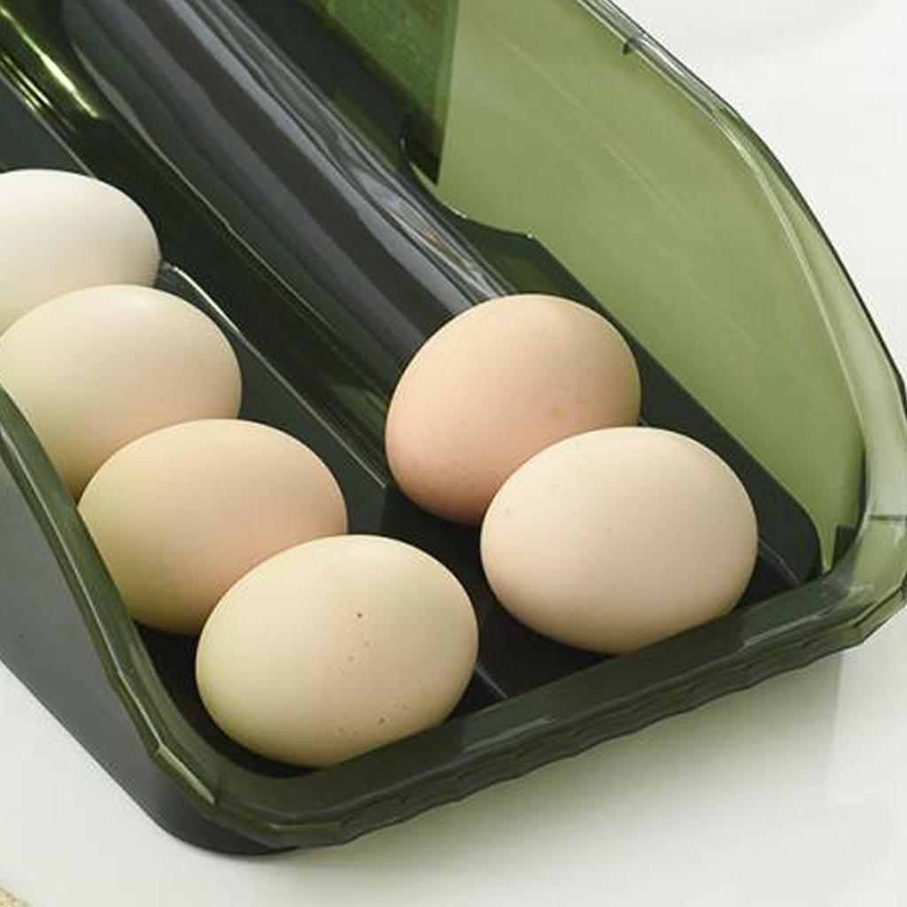 Egg Holder Innovative Auto Rolling Egg   Stacked Egg Tray Fridge Egg Storage Box for Home Kitchen